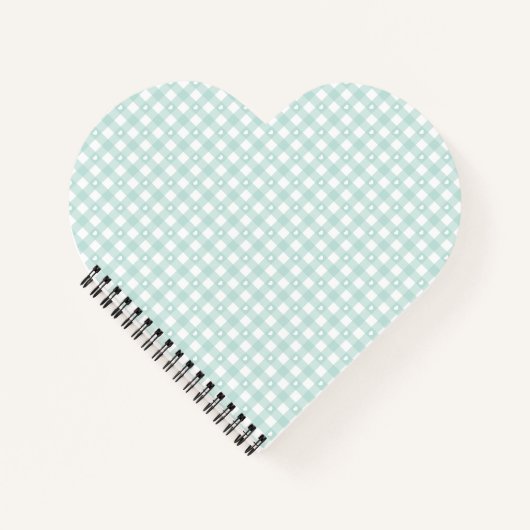 Mint Green Checks Notitieboek (Voorkant)
