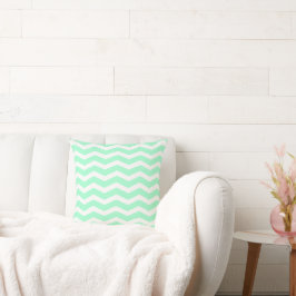 Mint Green Chevron Kussen
