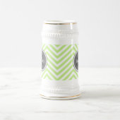 Mint Green Chevron Monogram Bierpul (Center)