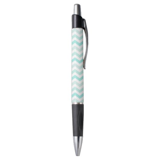 Mint Green Chevron Ombré Pen (Achterkant (Verticaal))