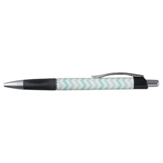 Mint Green Chevron Ombré Pen (Bovenkant)