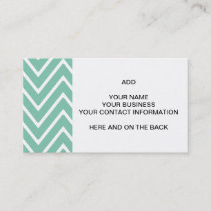 Mint Green Chevron Pattern 2 Visitekaartje