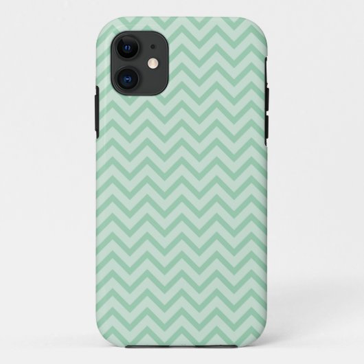 Mint Green Chevron Pattern Case-Mate iPhone Case (Achterkant)