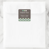 Mint Green Chevron Pattern Dank u Sticker (Tas)