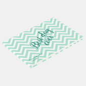 Mint Green Chevron Pattern Wedding Gastenboek (Hoek)
