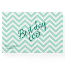 Mint Green Chevron Pattern Wedding