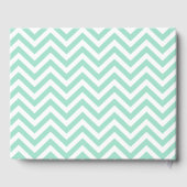 Mint Green Chevron Pattern Wedding Gastenboek (Achterkant)