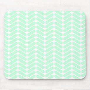 Mint Green Chevron Pattern, zoals Knitting. Muismat