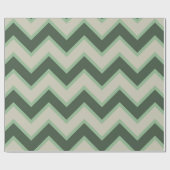 Mint Green Chevron Stripes Verjaardag Cadeaupapier (Vlak)