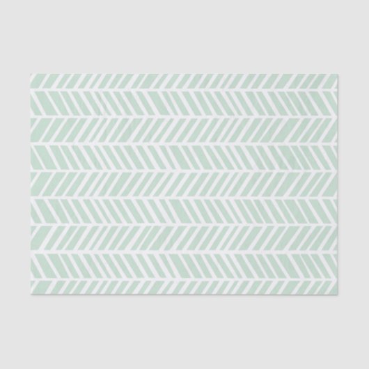 Mint Green Chevron Tissue Paper Tissuepapier (Voorkant)