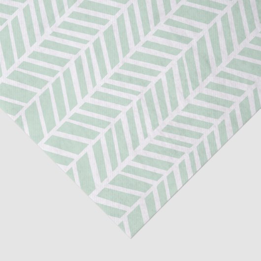 Mint Green Chevron Tissue Paper Tissuepapier (Detail)