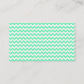 Mint Green Chevron Visitekaartje (Achterkant)