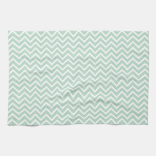 Mint Green Chevron Zigzag Stripes Theedoek