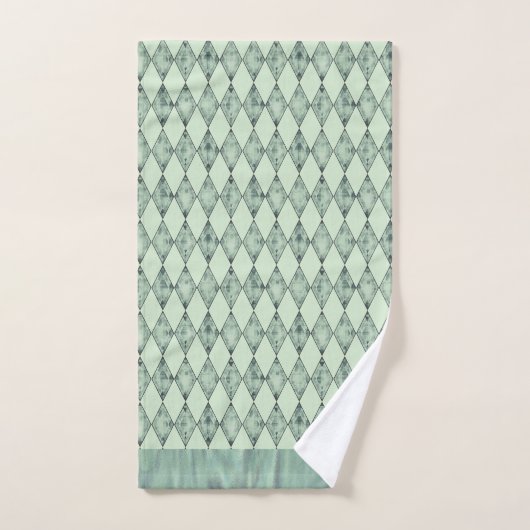 Mint Green Chic Harlequin Bad Handdoek (Handdoek)