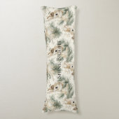 Mint Green Christmas Bunny Rabbits Lichaamskussen (Voorkant Verticaal)