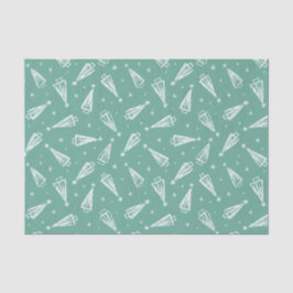 Mint Green Christmas Holiday Tree Patroon Tissuepapier