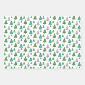 Mint Green Christmas Tree Waterverf Pastel Inpakpapier Vel (Voorkant)