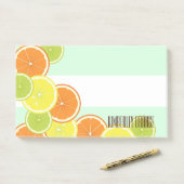 Mint Green Citrus Fruit Slices Post-it® Notes (Op bureau)