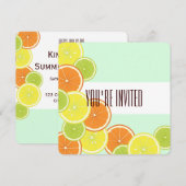 Mint Green Citrus Fruit Slices Summer Tea Party Kaart (Voorkant / Achterkant)
