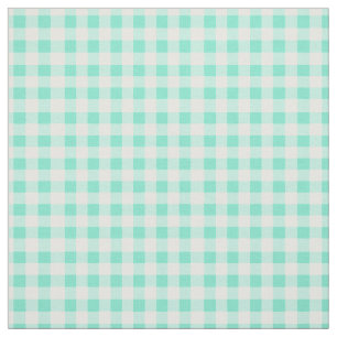 Mint Green Classic Gingham Checked Pattern Stof