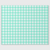 Mint Green Classic Gingham Checkered Pattern Cadeaupapier (Vlak)