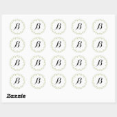 Mint Green Colored Monogram Stickers (Vel)