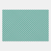 Mint Green Coral Oranje Violet Stripes Polkadots Inpakpapier Vel (Voorkant 3)