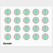 Mint Green Cottage Law Voedsel Ingrediënt Sticker (Vel)