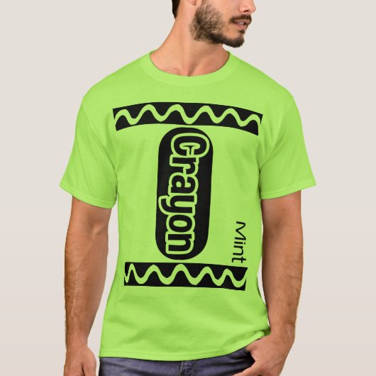 Mint Green Crayon Halloween Kostuum Vrouwen T-shirt (Voorkant)