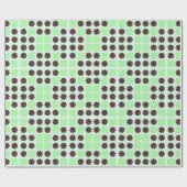 Mint Green Cream Chocolade Chip Quilt Patroon Cadeaupapier (Vlak)