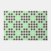 Mint Green Cream Chocolade Chip Quilt Patroon Deurmat (Voorkant)