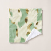 Mint Green Cream Gold Koeienhuid Bad Handdoek (Wasdoekje)