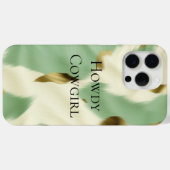Mint Green Cream Gold Koeienhuid Case-Mate iPhone Case (Achterkant (horizontaal))