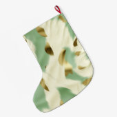 Mint Green Cream Gold Koeienhuid Grote Kerstsok (Achterkant (Hangend))