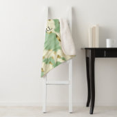 Mint Green Cream Gold Koeienhuid Sherpa Deken (In situ)