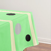 Mint Green Cream Gray Polka Dots Tafelkleed (Voorbeeld)