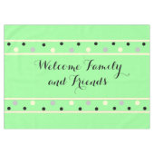 Mint Green Cream Grey Polka Dots Vrienden Tafelkleed (Voorkant (Horizontaal))