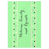 Mint Green Cream Grey Polka Dots Vrienden Tafelkleed (Voorkant)