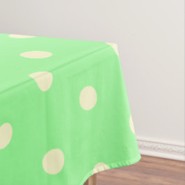 Mint Green Cream Polka Dots Tafelkleed