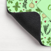 Mint Green Culinaire Garden Herb Illustraties Muismat (Hoek)