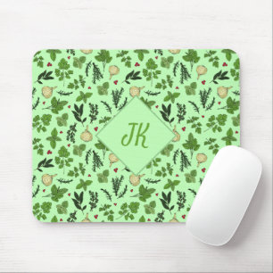 Mint Green Culinaire Garden Herb Illustraties Muismat