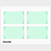 Mint Green Custom Elegante kleur Blank Sjabloon Rechthoekige Sticker (Vel)