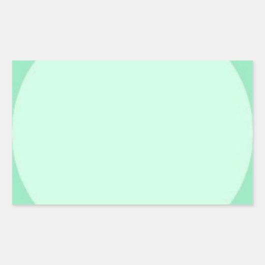 Mint Green Custom Elegante kleur Blank Sjabloon Rechthoekige Sticker (Voorkant)