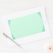 Mint Green Custom Elegante kleur Blank Sjabloon Rechthoekige Sticker (Envelop)