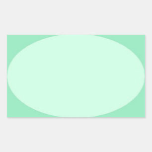 Mint Green Custom Elegante kleur Blank Sjabloon Rechthoekige Sticker