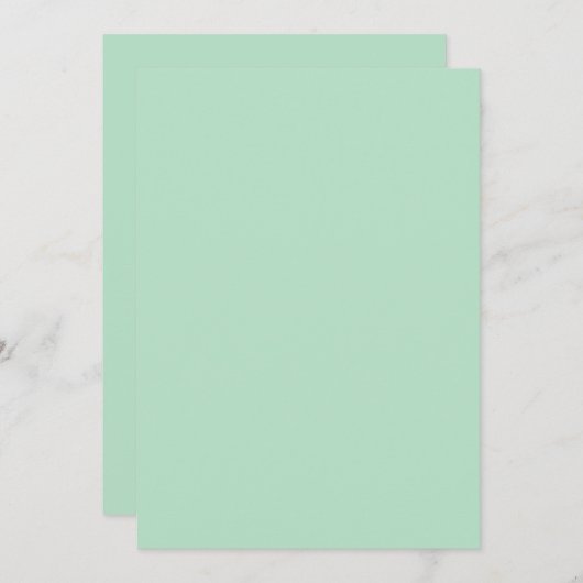 Mint Green Custom Kaart Sjabloon (Voorkant / Achterkant)