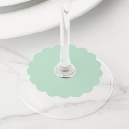Mint Green Custom Wine Glass Labels