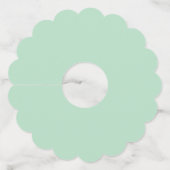 Mint Green Custom Wine Glass Labels (Voorkant)