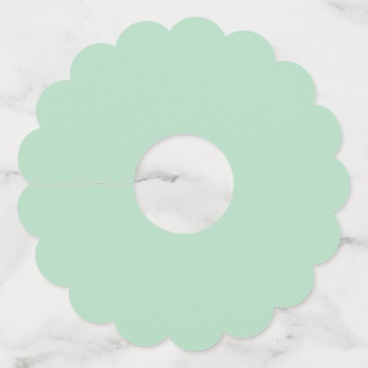 Mint Green Custom Wine Glass Labels (Voorkant)