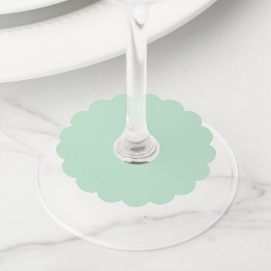 Mint Green Custom Wine Glass Labels (Dichtbij)